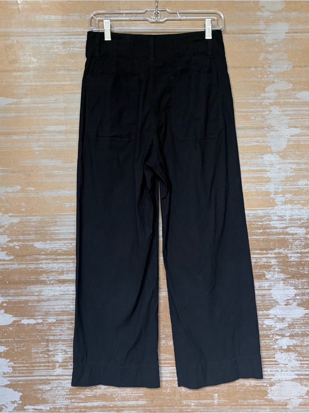 Anthropologie Maeve Colette High Rise Wide Leg Pant Magic Fabric Black Womens 28 - Picture 3 of 6